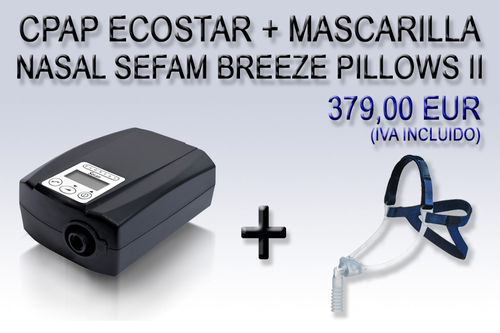 PACK CPAP ECOSTAR + MASCARILLA SEFAM BREEZE PILLOWS II